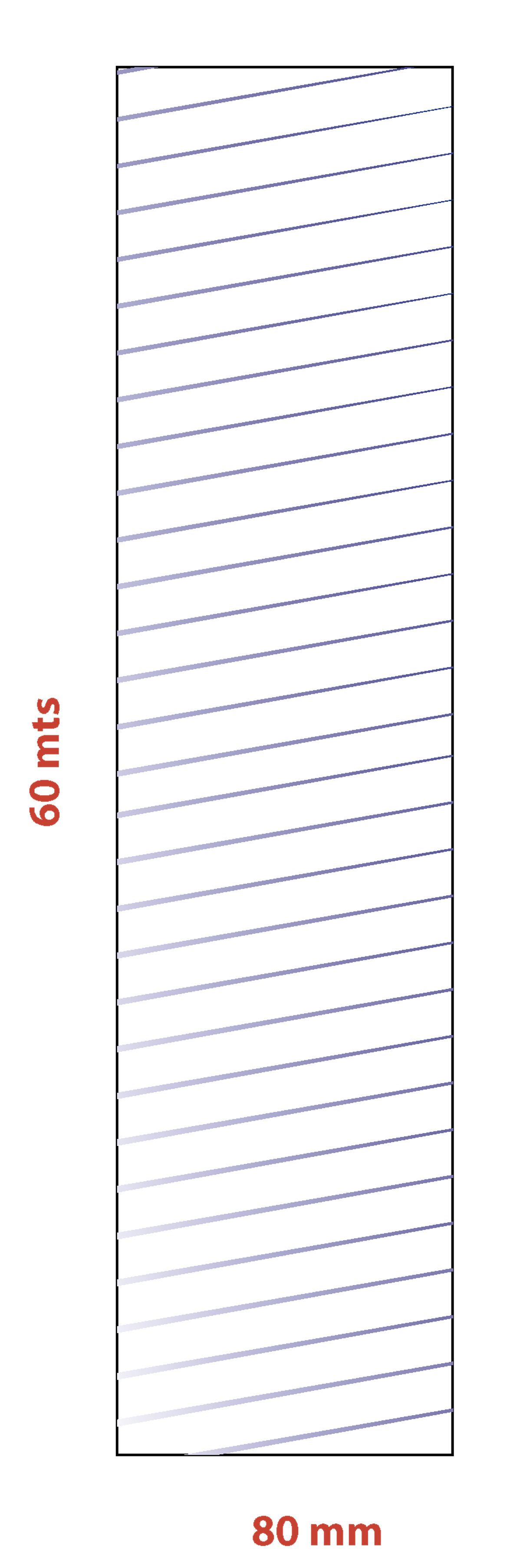 Ilustración del uso del gramaje en un rollo de papel