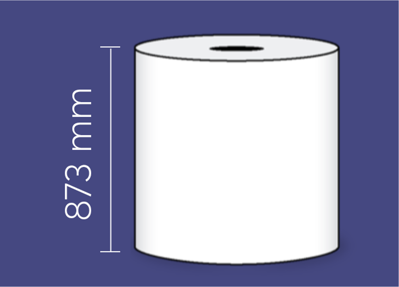 Bobina jumbo de 873 mm de ancho