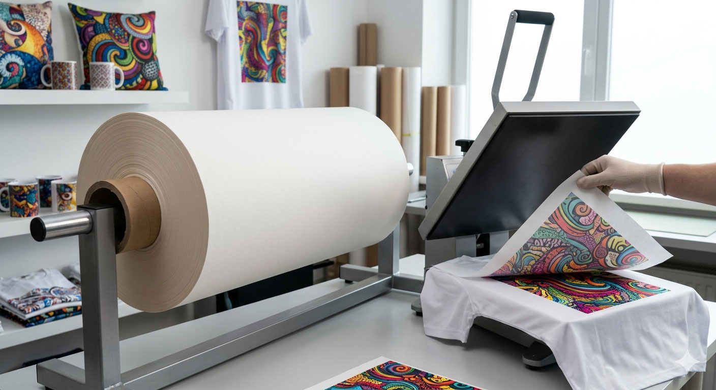 Rollo de papel sublimación de gran formato